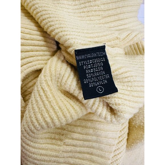 Cyrus Women's Cable Knit Butter Soft Ribbed Sweater, Size L - Picture 3 of 4